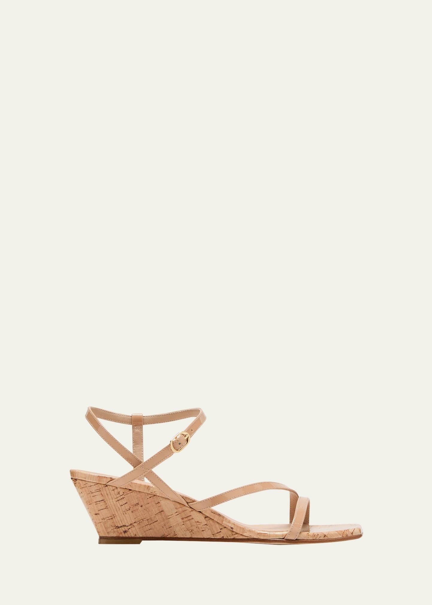 Oasis Patent Ankle-Strap Wedge Sandals Product Image