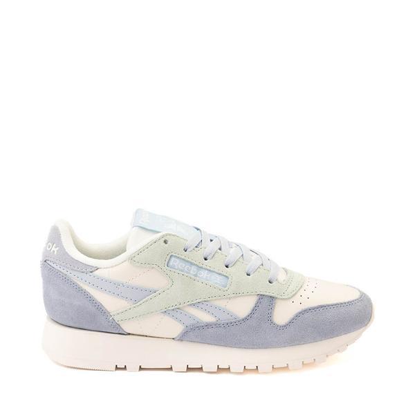 Womens Reebok Classic Leather Athletic Shoe - Chalk / Pale Blue / Vintage Blue Product Image