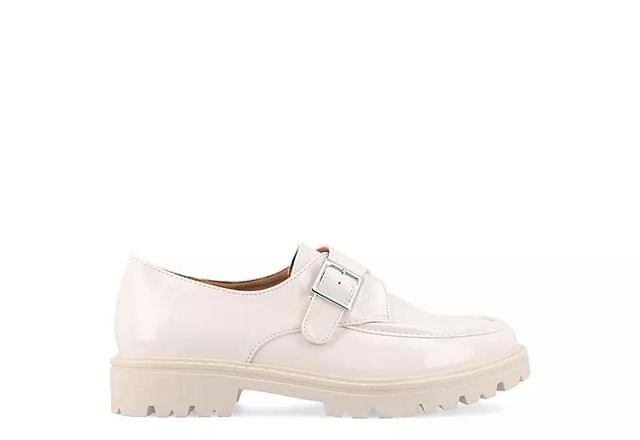 Womens Journee Collection Tru Comfort Foam Azula Slip On Almond Toe Loafer Flats Ivory Product Image