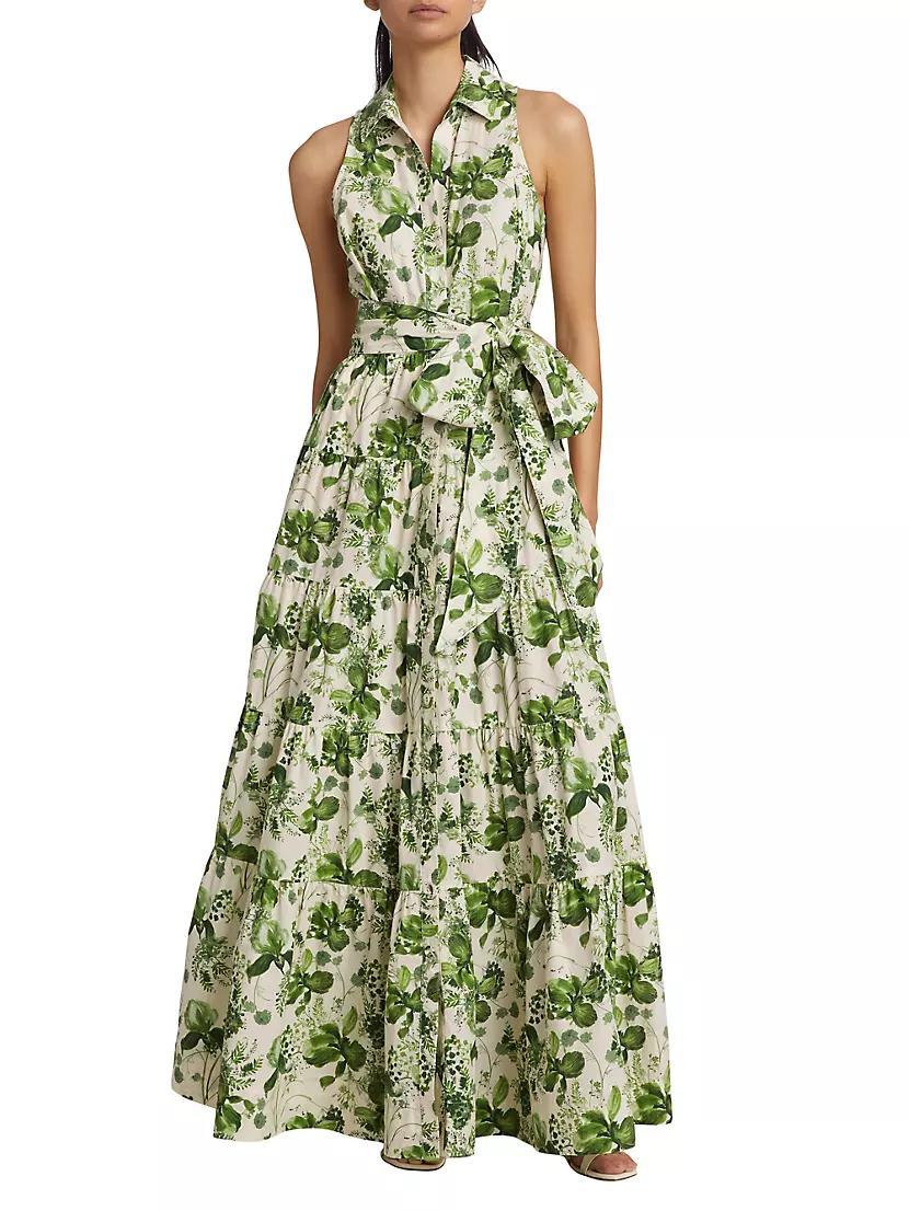 Adriana Floral Cotton Poplin Maxi Dress Product Image