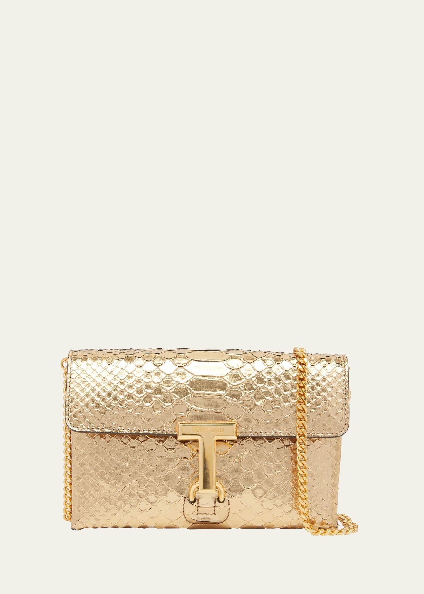 Monarch Mini Metallic Python-Embossed Shoulder Bag Product Image