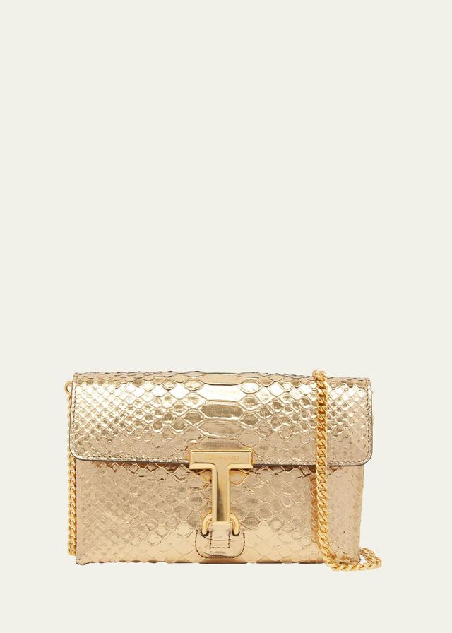 Monarch Mini Metallic Python-Embossed Shoulder Bag Product Image