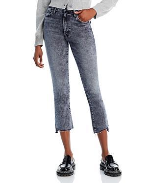 Mother The Insider High Rise Crop Step Fray Bootcut Jeans in Train Stops Product Image