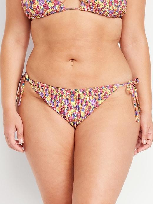 Mid-Rise String Bikini Swim Bottoms Product Image