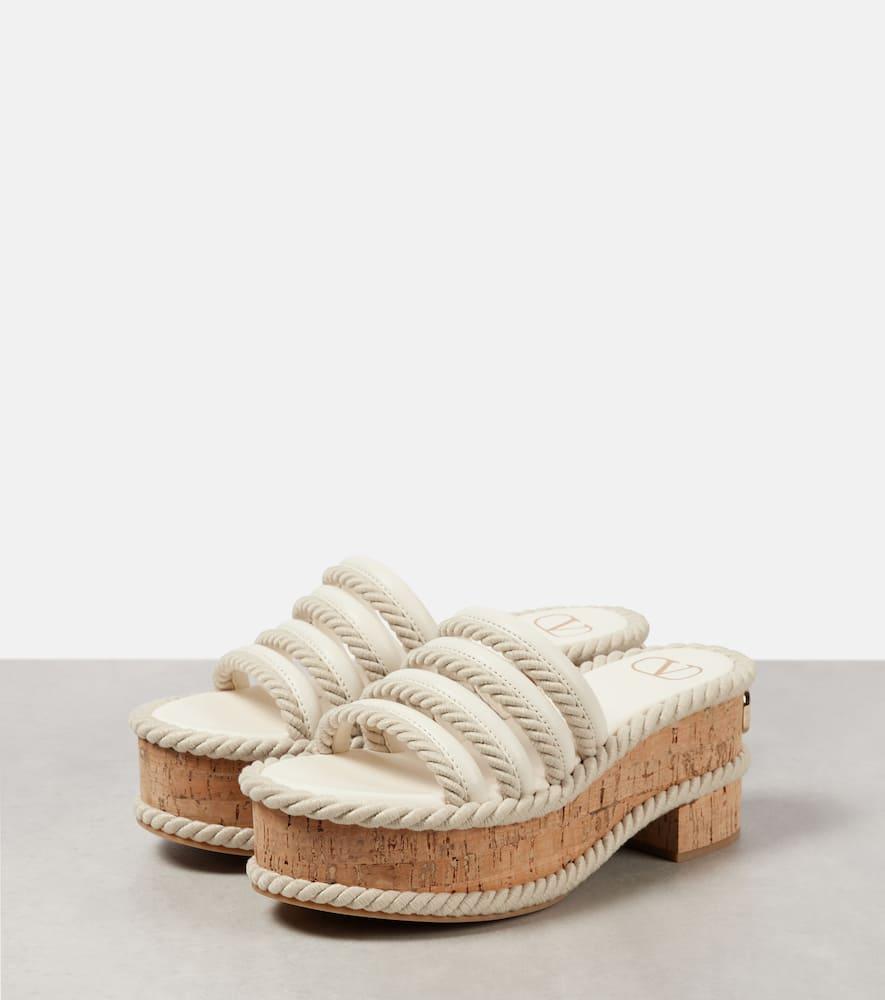 Vlogo Platform Slide Sandal In 98 Ivory Product Image