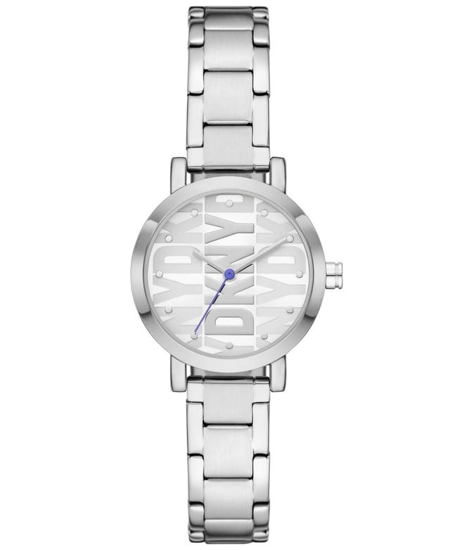 Dkny Womens Soho Three-Hand Silver-Tone Stainless Steel Watch 28mm - Silver-tone Product Image