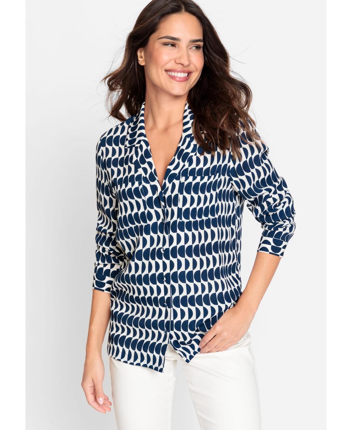 Olsen Womens Long Sleeve Button Front Shirt product image