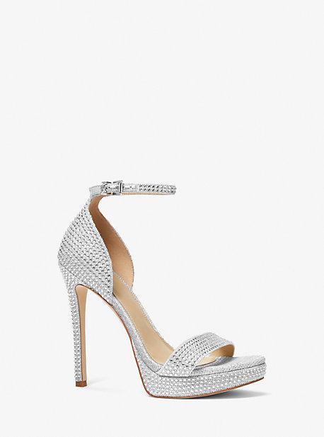 Jordyn Embellished Glitter Chain Mesh Platform Sandal Product Image