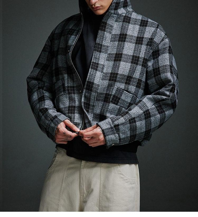 Plaid Pocket Detail Jacket Product Image