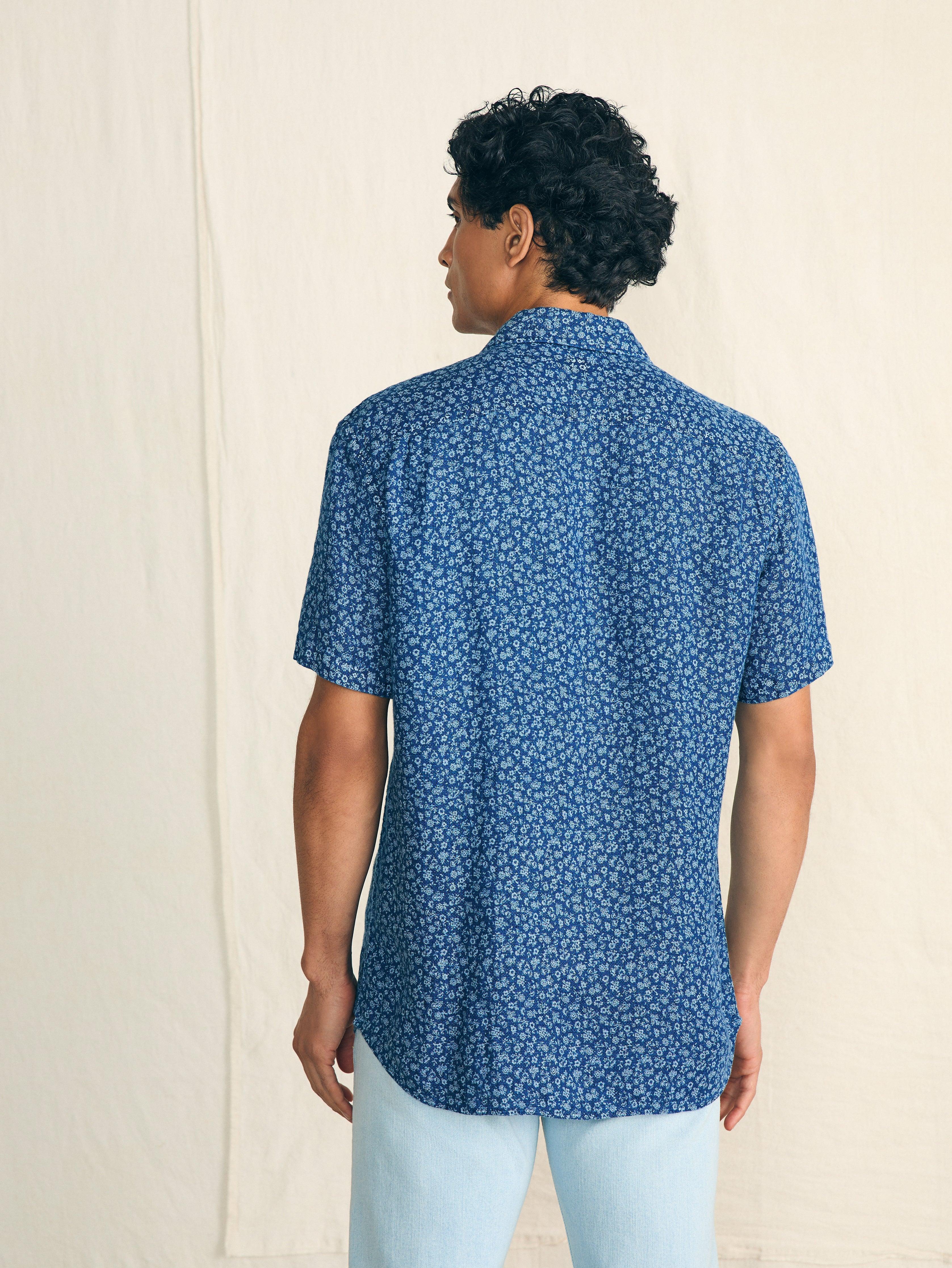 Short-Sleeve Palma Linen Shirt - Oceana Ditsy Male Product Image