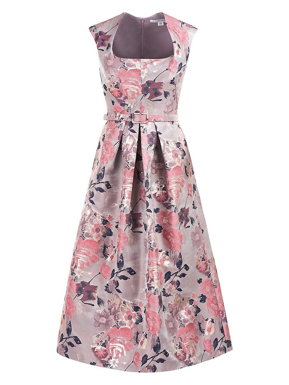 Womens Lizbeth Floral Jacquard Midi-Dress Product Image