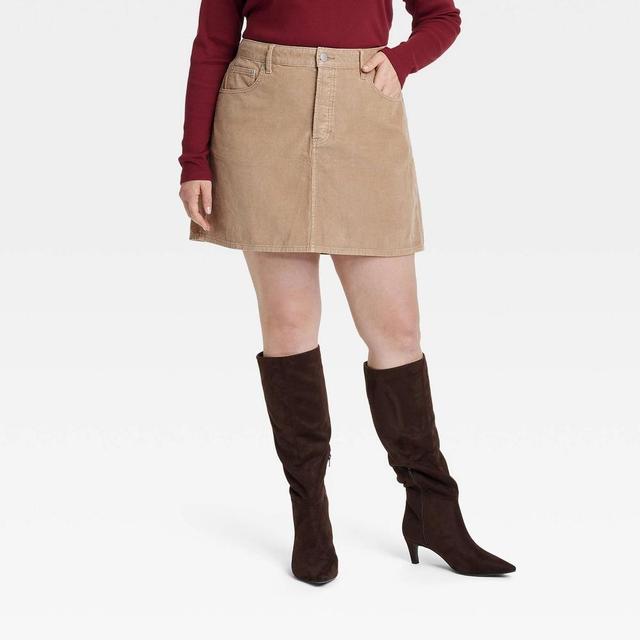 Women's Corduroy Mini Skirt - Universal Thread™ Brown 24 Product Image