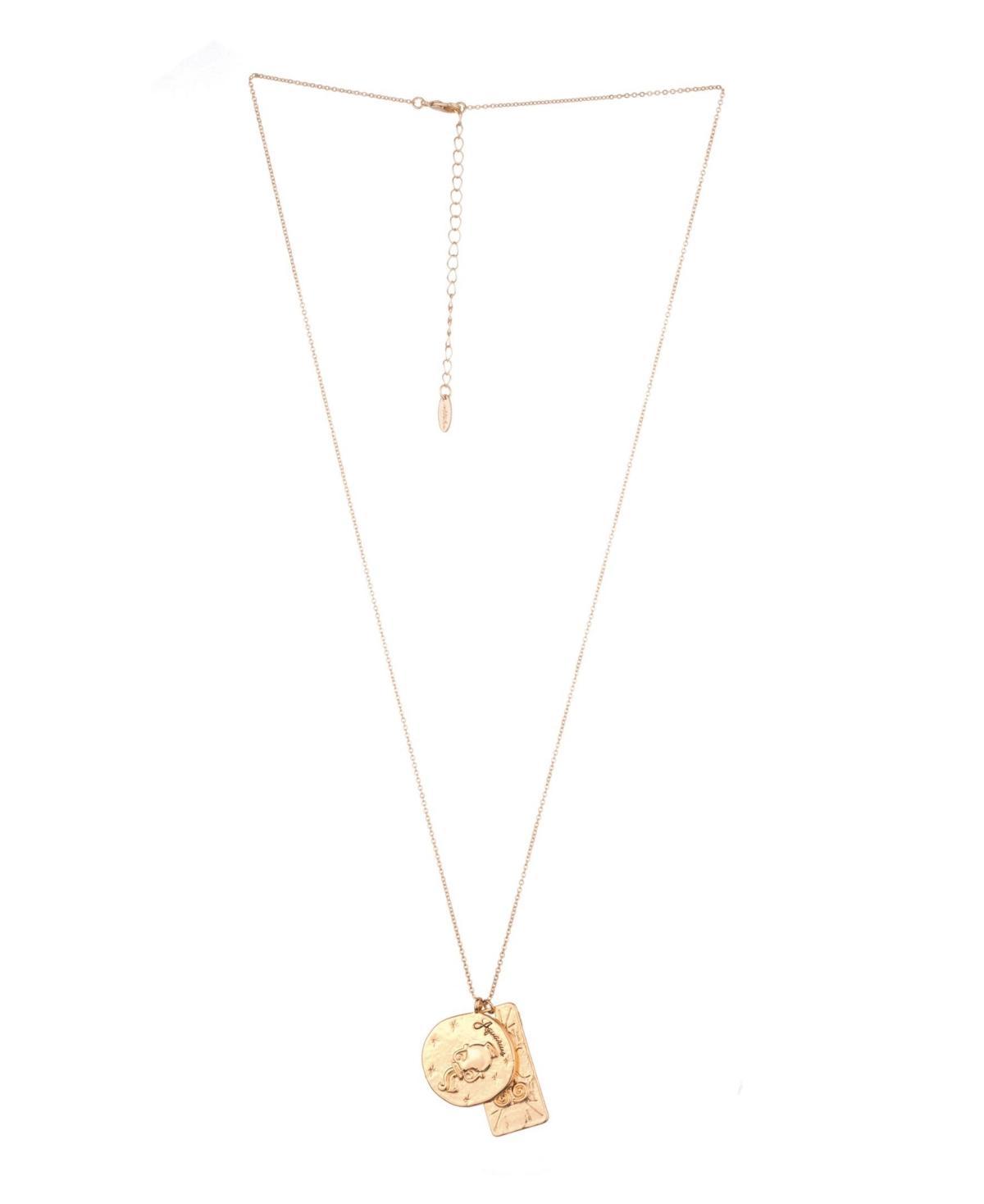 Ettika Womens Zodiac Double Charm Necklace Product Image