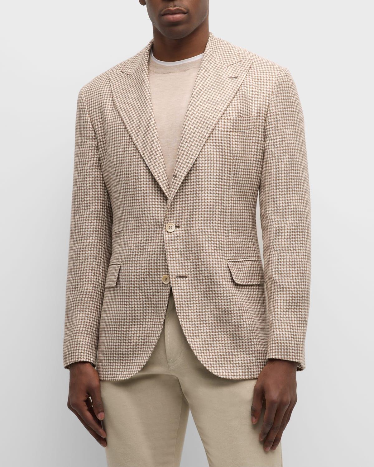 Mens Houndstooth Two-Button Sport Coat Product Image