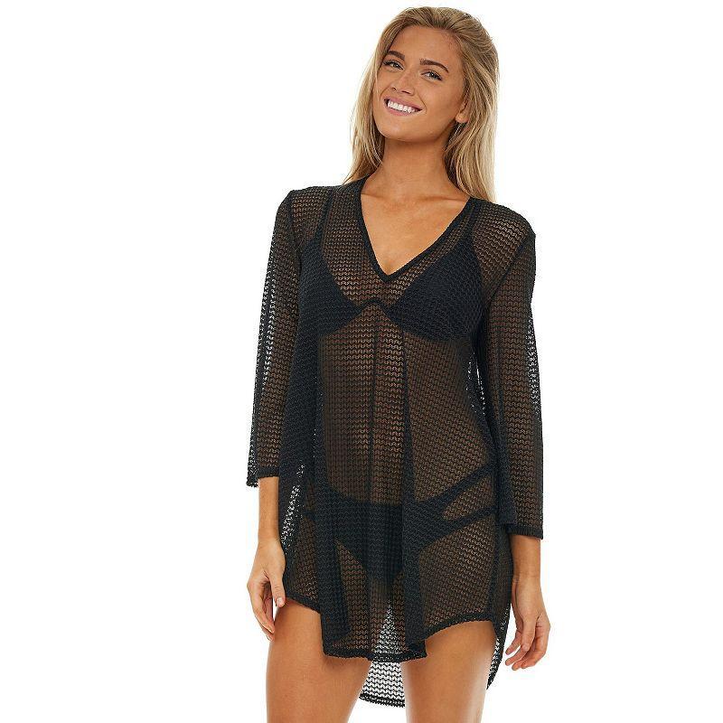 Womens Jordan Taylor Bell-Sleeve Swim Cover-Up Tunic Product Image