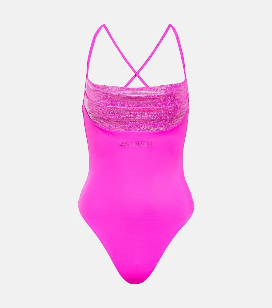 Embellished Swimsuit In Pink Product Image