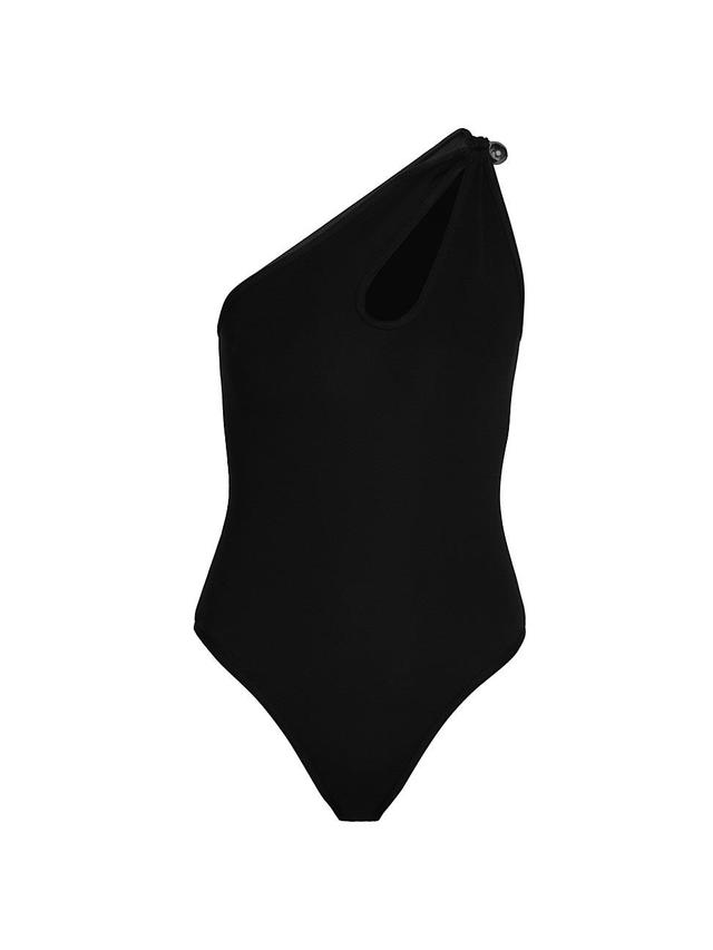 Womens One-Shoulder One-Piece Swimsuit Product Image