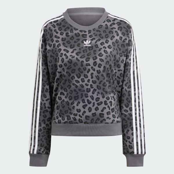 adidas Originals Leopard Luxe Trefoil Crew Sweatshirt Product Image