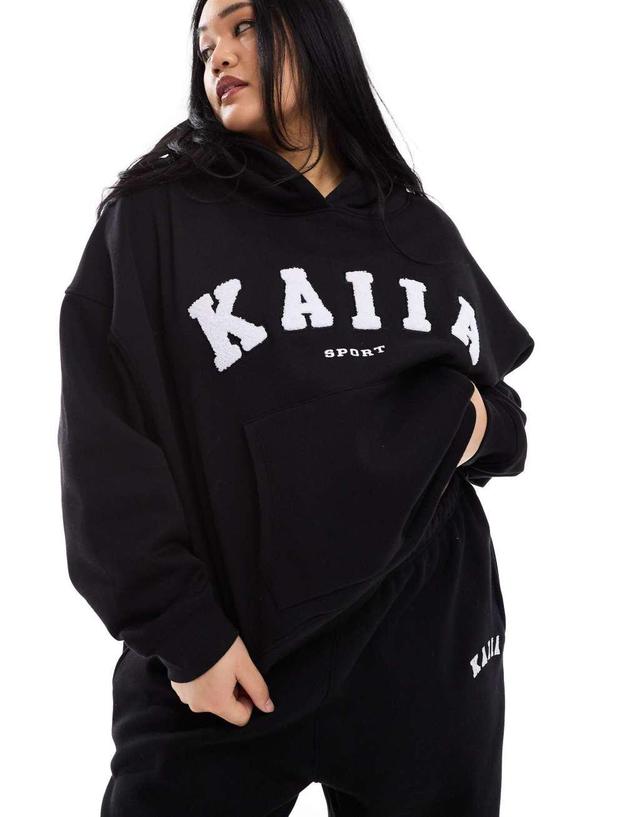 Kaiia Plus logo oversized hoodie in black - part of a set Product Image