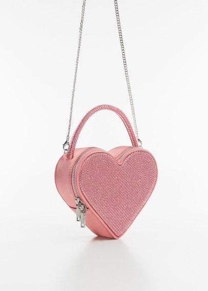 MANGO - Crystal heart bag - One size - Women Product Image