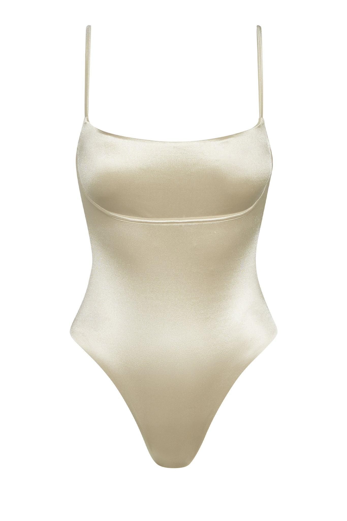 Sausalito One Piece - Champagne Shiny Jersey Product Image