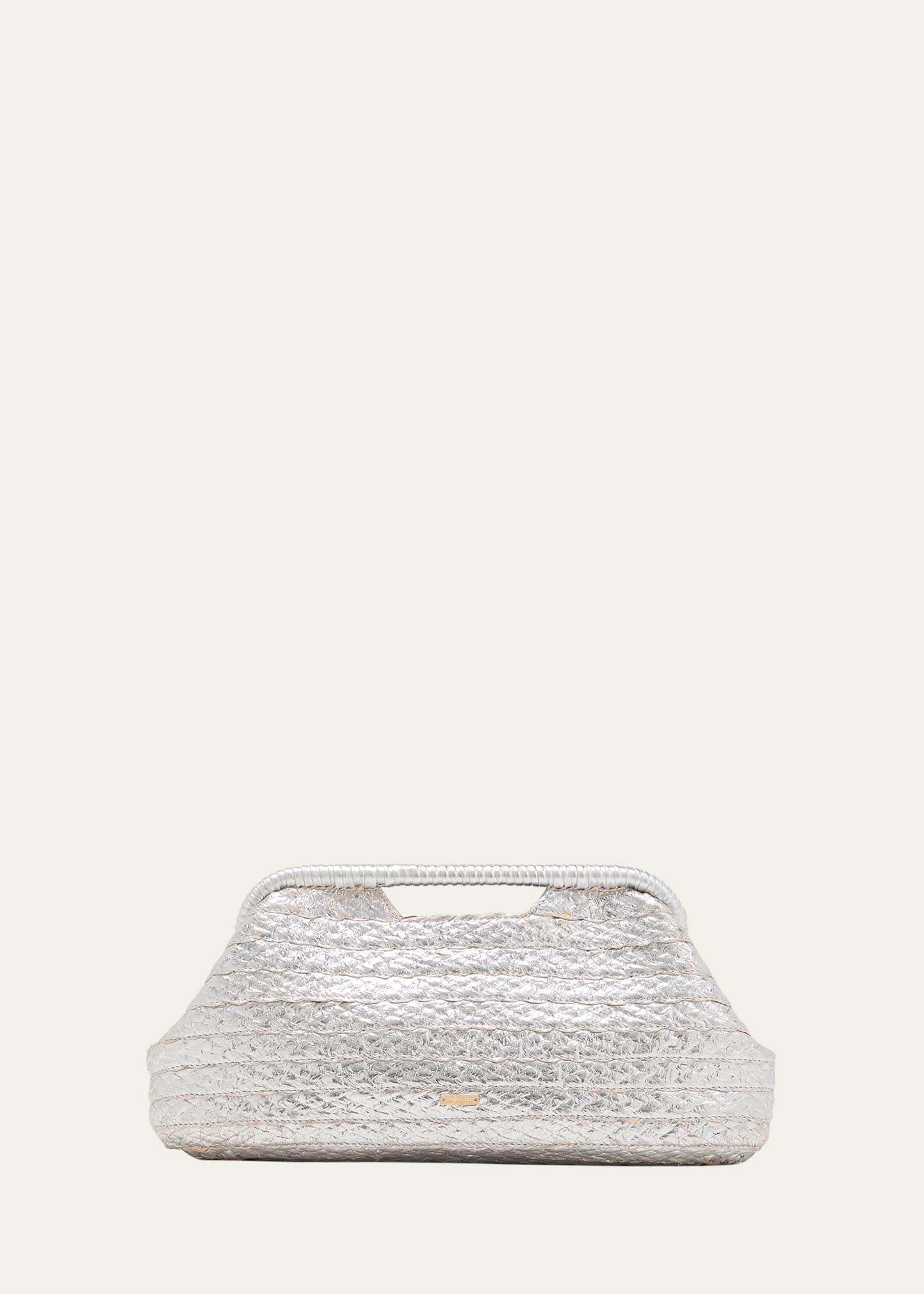 Cult Gaia Aurora Large Metallic Clutch Product Image