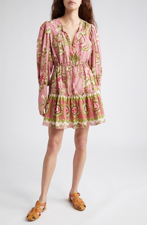 FARM Rio Aura Floral Print Long Sleeve Minidress Product Image