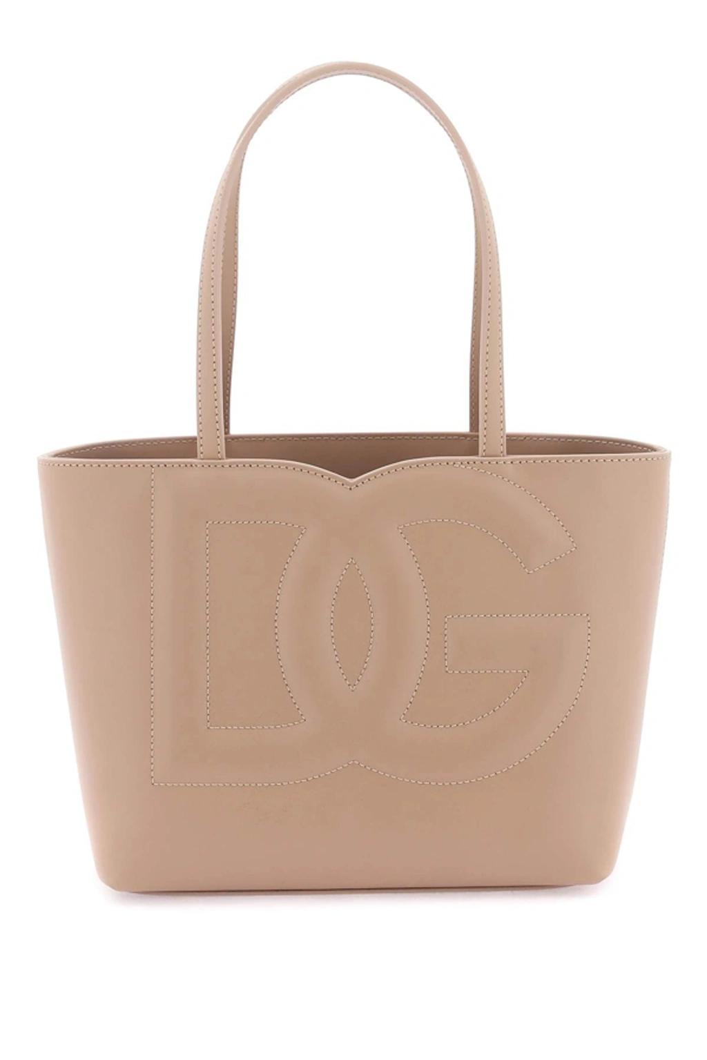 Small Dg Logo Shopper Bag In Cipria Product Image