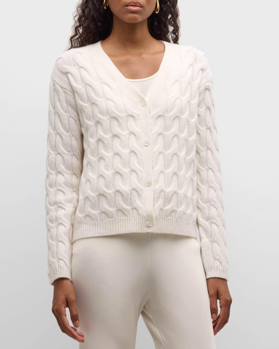 Cable-Knit Cashmere Cardigan Product Image