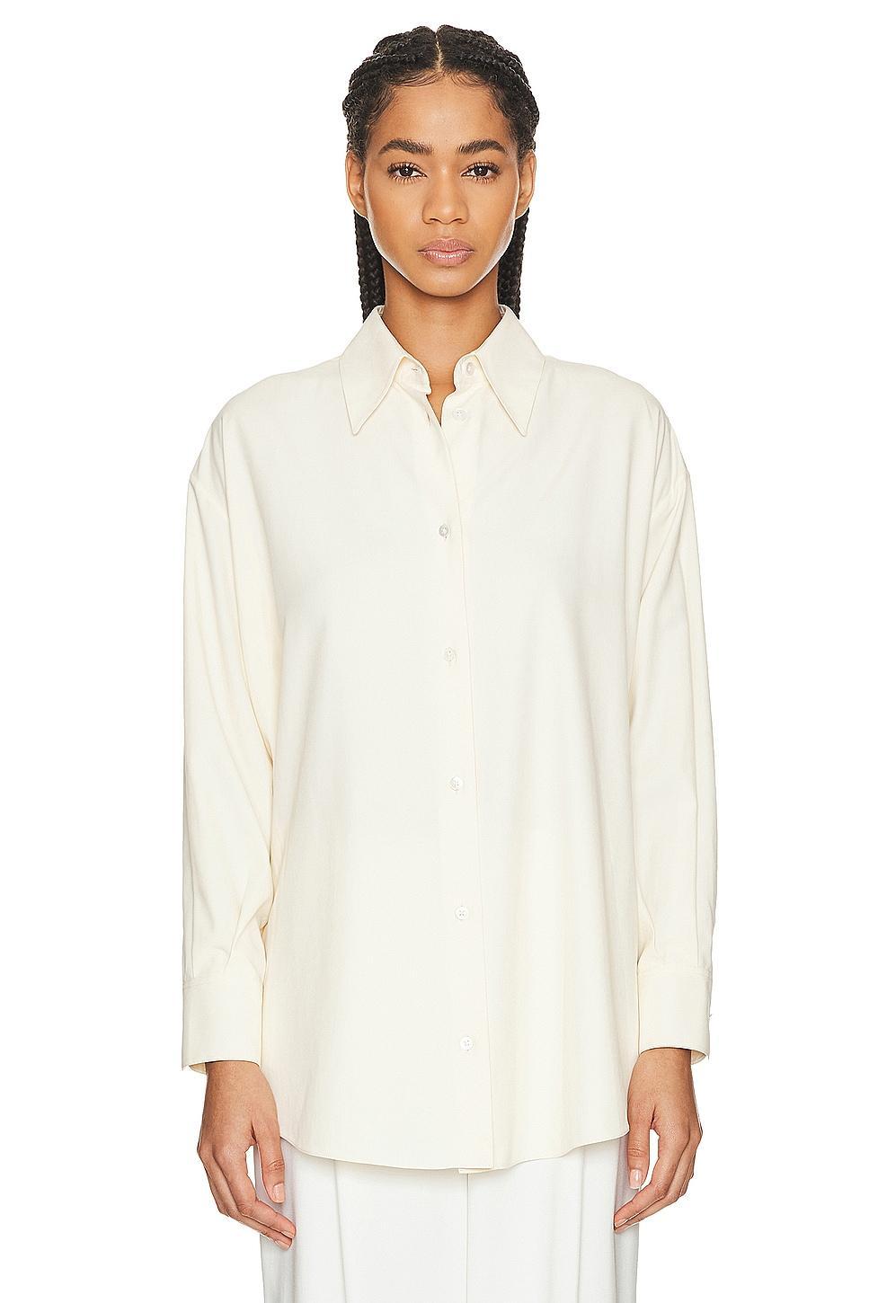 The Row Andra Shirt in White Product Image