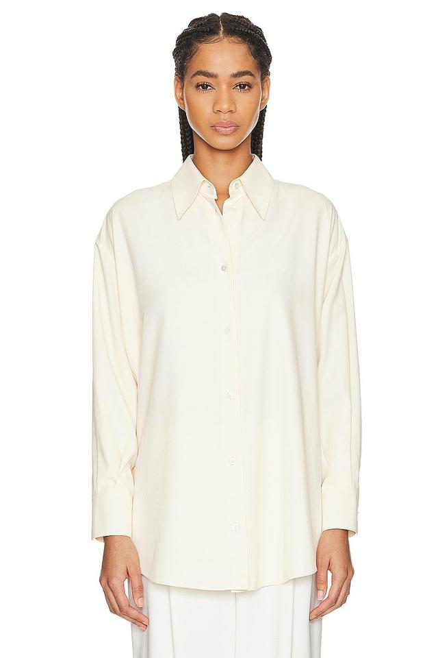 The Row Andra Shirt in White Product Image