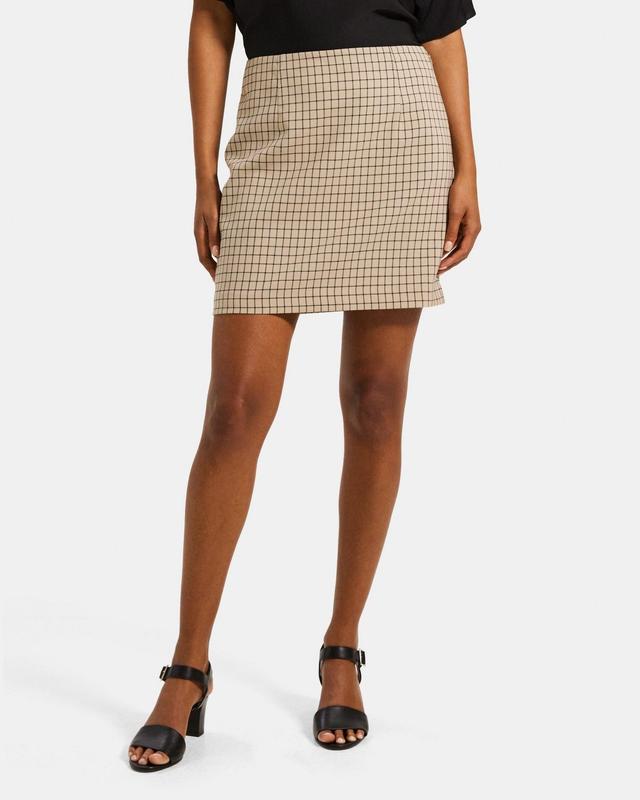 Mini Skirt in Stretch Wool Blend Product Image