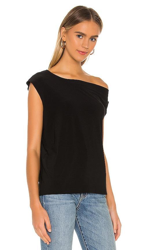 Norma Kamali X REVOLVE Drop Shoulder Top in Black. - size XL (also in L, M, S, XS, XXS) Product Image