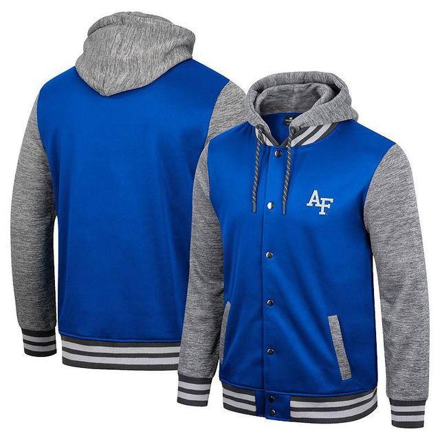 Mens Colosseum Royal Air Force Falcons Robinson Hoodie Full-Snap Jacket Product Image