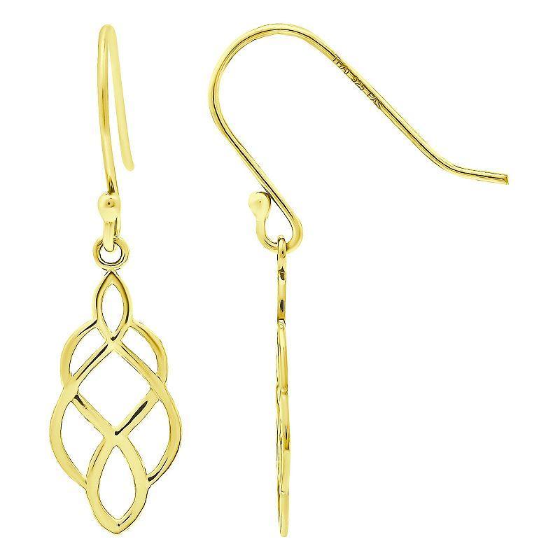 Aleure Precioso Infinity Drop Fishhook Earrings, Womens, Gold Tone Product Image