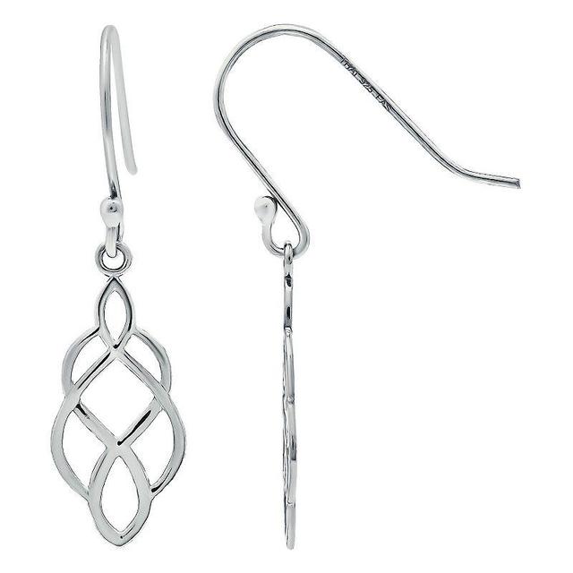 Aleure Precioso Infinity Drop Fishhook Earrings, Womens, Silver Product Image