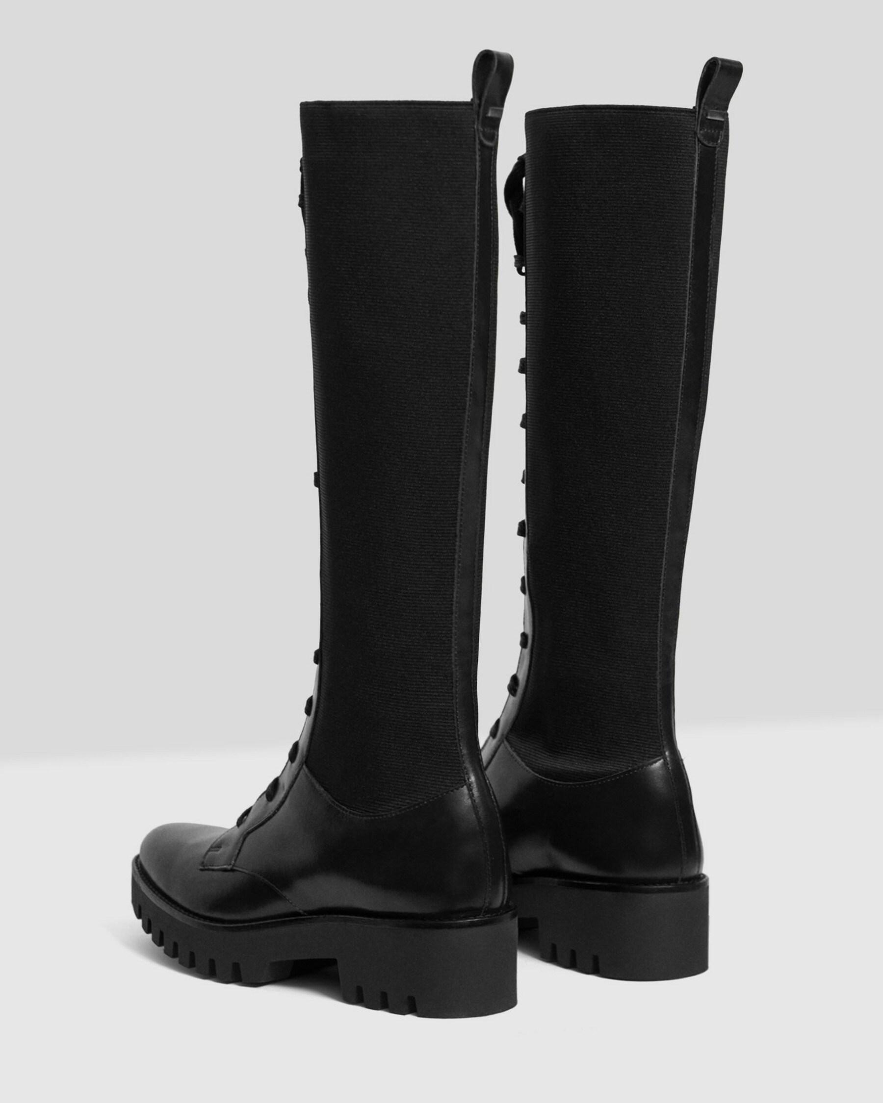 Laced Lug Boot in Leather Product Image