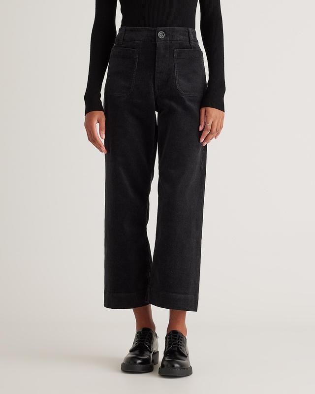 Organic Stretch Corduroy Cropped Wide Leg Pant Product Image