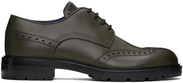 BURBERRY Soho Leather Brogues In Green Product Image