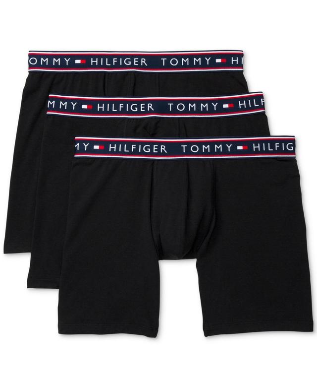 Tommy Hilfiger Mens 3-Pk. Cotton Stretch Moisture-Wicking Boxer Briefs Product Image