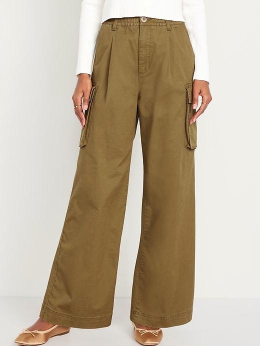 Extra High-Waisted Super Wide-Leg Cargo Pants Product Image