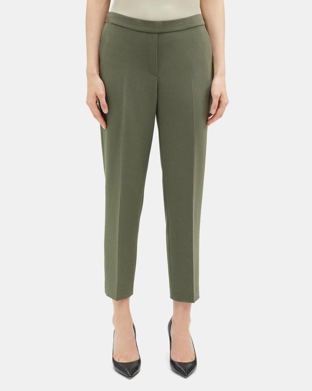 Cropped Slim Pull-On Pant in Crepe Product Image