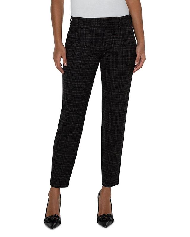 Liverpool Los Angeles Kelsey Tartan Plaid Knit Pants Product Image