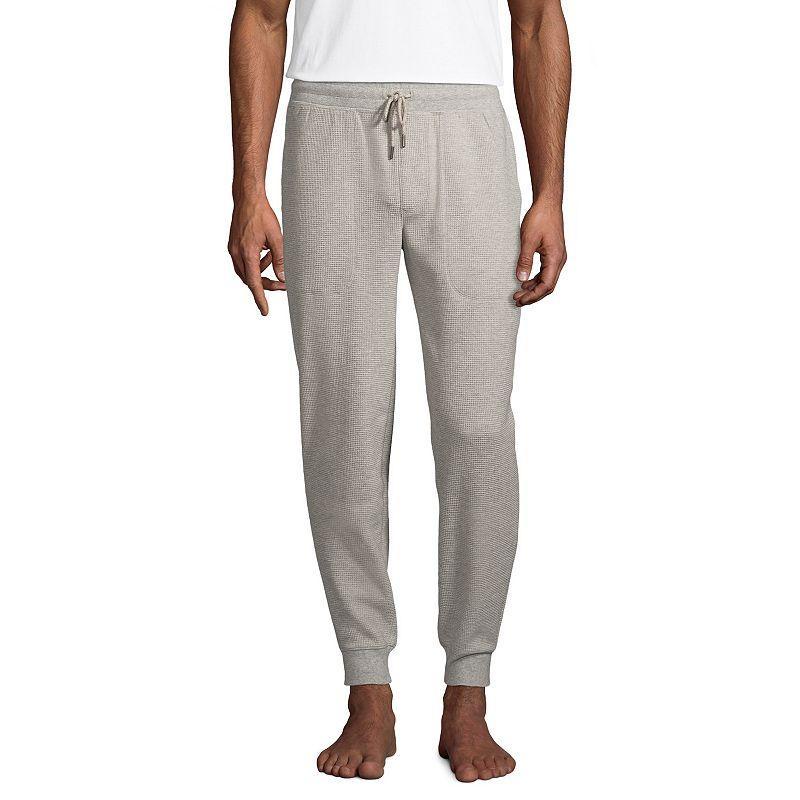 Lands End Mens Waffle Jogger Pajama Pants Product Image