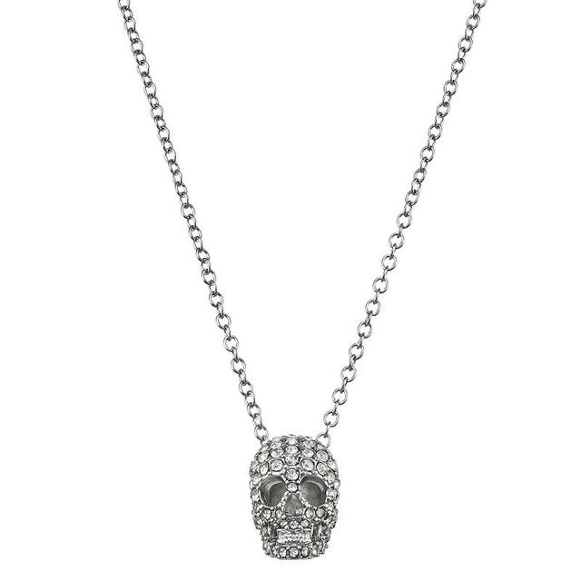 Simply Vera Vera Wang Crystal Skull Pendant Necklace, Womens, Clear Product Image