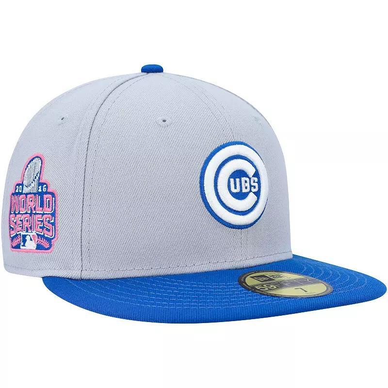 Mens New Era Gray/Blue Chicago Cubs Dolphin 59FIFTY Fitted Hat Product Image