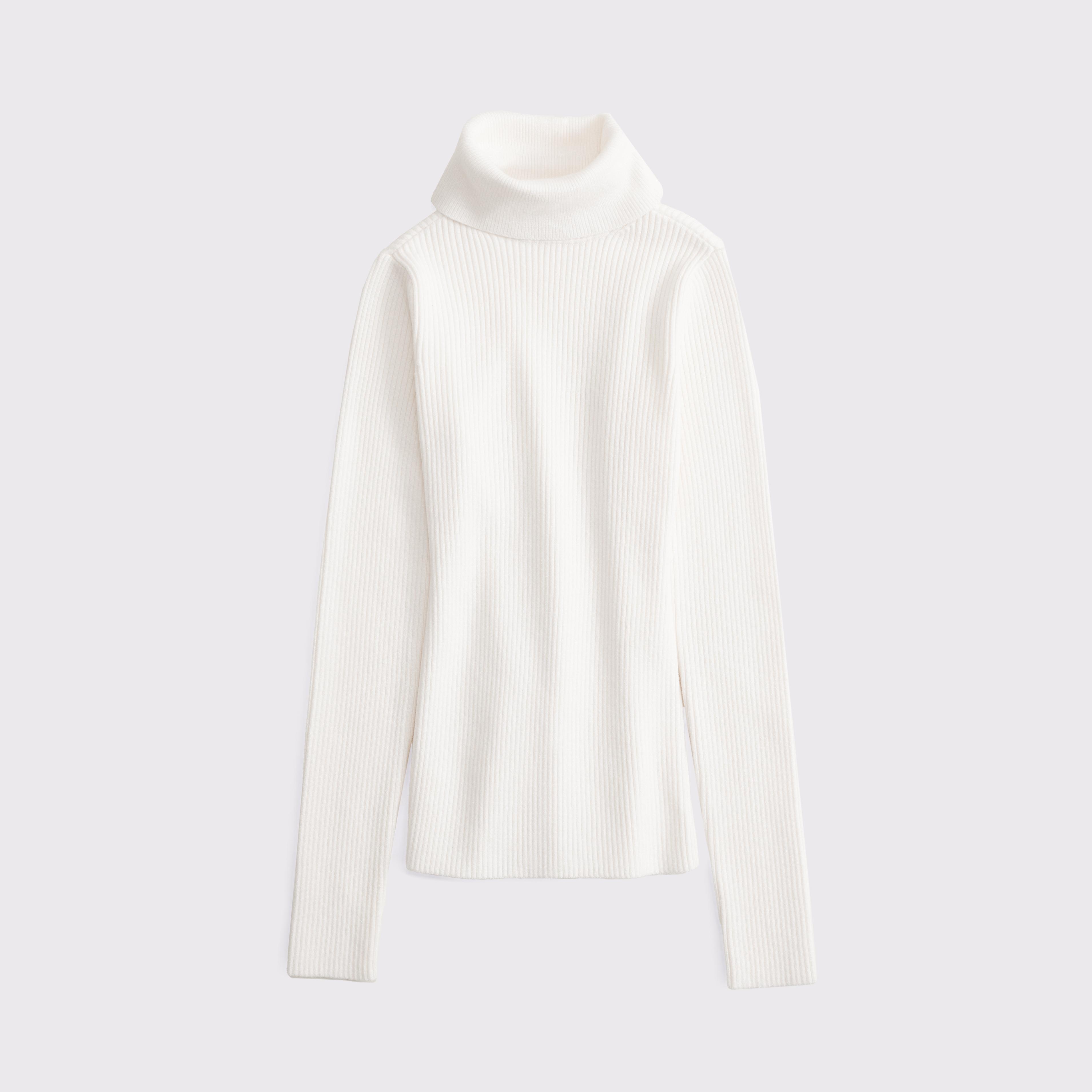 LuxeLoft Slim Ribbed Turtleneck Top Product Image