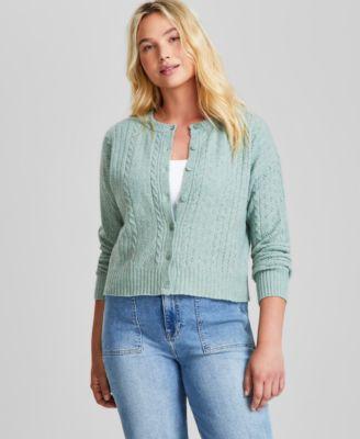 And Now This Womens Pointelle Knit Button Front Cardigan, Created for Macys Product Image