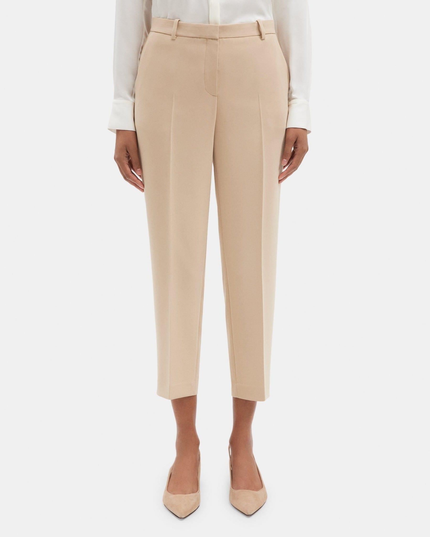 Slim Cropped Pant in Crepe Product Image