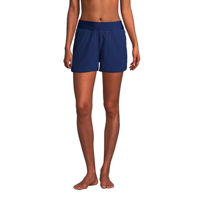 Womens Lands End 3 Quick Dry Swim Shorts With Panty Deep Blue Product Image